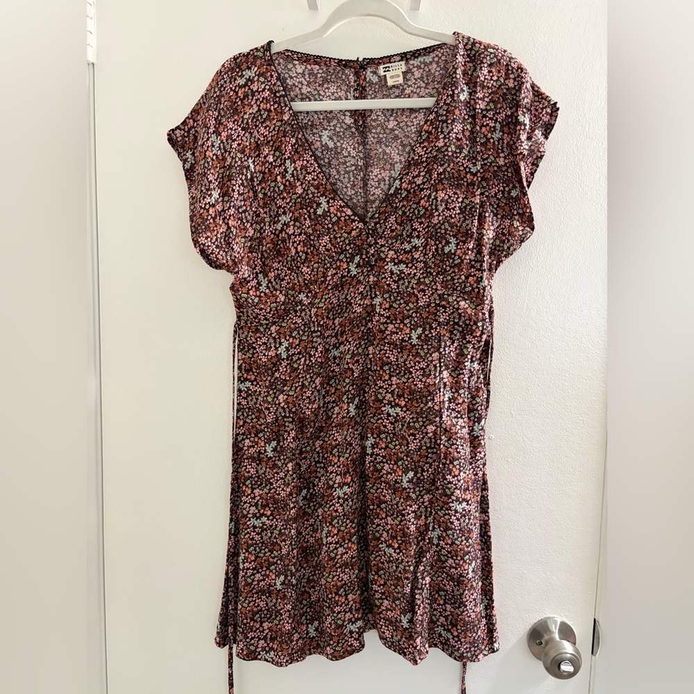 Billabong Floral Midi Dress - Black and Red